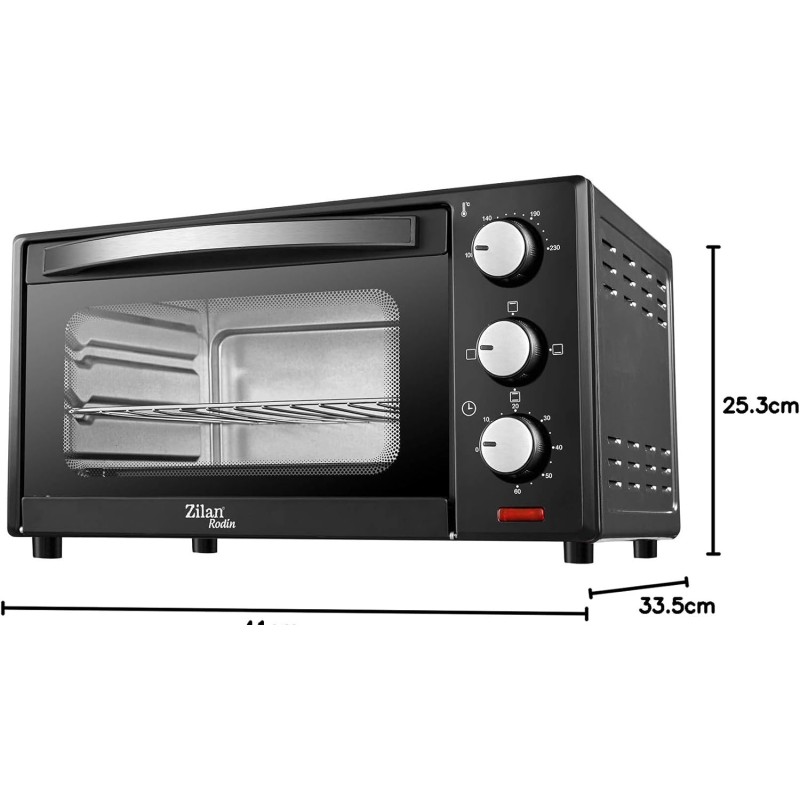 Zilan, forno elettrico, doppia protezione in vetro, 15 litri Zilan, forno elettrico, doppia protezione in vetro, 15 litri