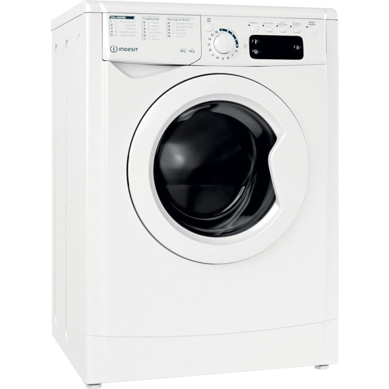 Indesit EWDE 861483 W IT N - Lavasciuga 8kg Carica Frontale, Libera Installazione. Centrifuga 1400 Giri Al Minuto. Larghezza 59,5cm, Profondità 53,5cm, Altezza 85,0cm, Classe Energetica D Indesit EWDE 861483 W IT N - Lavasciuga 8kg Carica Frontale, Libera Installazione. Centrifuga 1400 Giri Al Minuto. Larghezza 59,5cm, Profondità 53,5cm, Altezza 85,0cm, Classe Energetica D