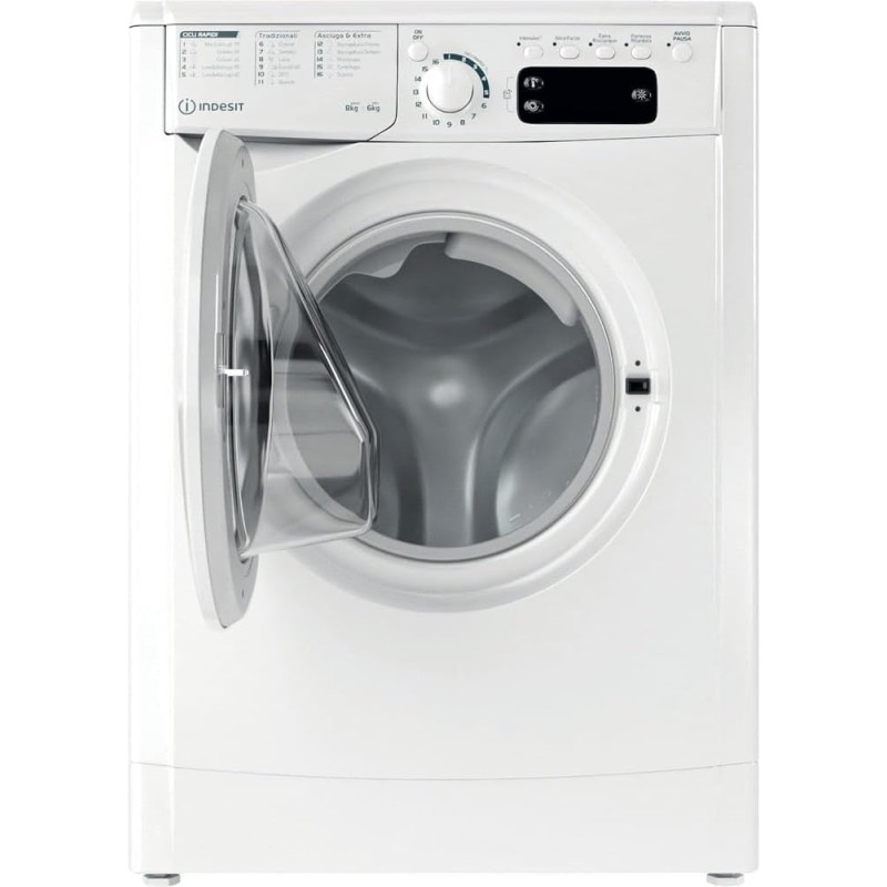 Indesit EWDE 861483 W IT N - Lavasciuga 8kg Carica Frontale, Libera Installazione. Centrifuga 1400 Giri Al Minuto. Larghezza 59,5cm, Profondità 53,5cm, Altezza 85,0cm, Classe Energetica D Indesit EWDE 861483 W IT N - Lavasciuga 8kg Carica Frontale, Libera Installazione. Centrifuga 1400 Giri Al Minuto. Larghezza 59,5cm, Profondità 53,5cm, Altezza 85,0cm, Classe Energetica D