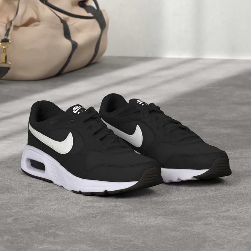 NIKE Air Max Sc Leather, Sneaker Uomo - 44.5 EU Nero Bianco Nero NIKE Air Max Sc Leather, Sneaker Uomo - 44.5 EU Nero Bianco Nero