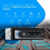 NK Autoradio Bluetooth 4.0 - 1 DIN - 4x40W - Funzione AUX, lettore MP3 e doppia porta USB, suono stereo FM, chiamate in vivavoce, telecomando, display LCD, iOS e Android
