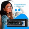 NK Autoradio Bluetooth 4.0 - 1 DIN - 4x40W - Funzione AUX, lettore MP3 e doppia porta USB, suono stereo FM, chiamate in vivavoce, telecomando, display LCD, iOS e Android