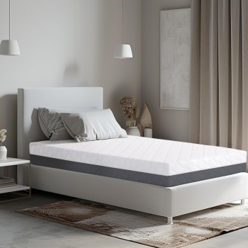 TANHK Materasso Memory Made in Italy | Ortopedico Medio Rigido | Sistema di Alleviamento dei Punti di Pressione | Anallergico, Antibatterico e Antiacaro | Traspirante (Materasso Memory, 90 x 190) - 90 x 190