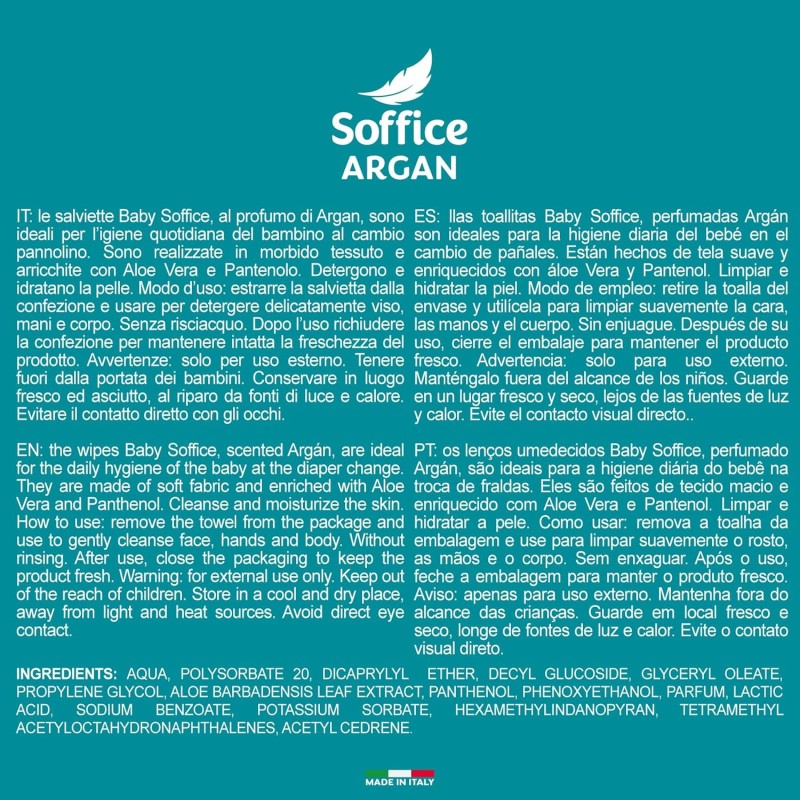 Salviette Umidificate per Neonati 12x72 Pz Pop-Up Argan (864 Salviette) - Accessori e Prodotti per l'Igiene del Neonato, Ideali per il Cambio Pannolino e l'Asilo - Baby Wipes Delicate e Detergenti Salviette Umidificate per Neonati 12x72 Pz Pop-Up Argan (864 Salviette) - Accessori e Prodotti per l'Igiene del Neonato, Ideali per il Cambio Pannolino e l'Asilo - Baby Wipes Delicate e Detergenti