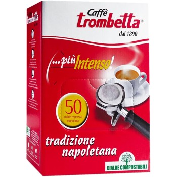 Caffè Trombetta In Cialda Ese, Più Intenso - una confezione da 50 Cialde - 50 unità (Confezione da 1) Caffè Trombetta In Cialda Ese, Più Intenso - una confezione da 50 Cialde - 50 unità (Confezione da 1)