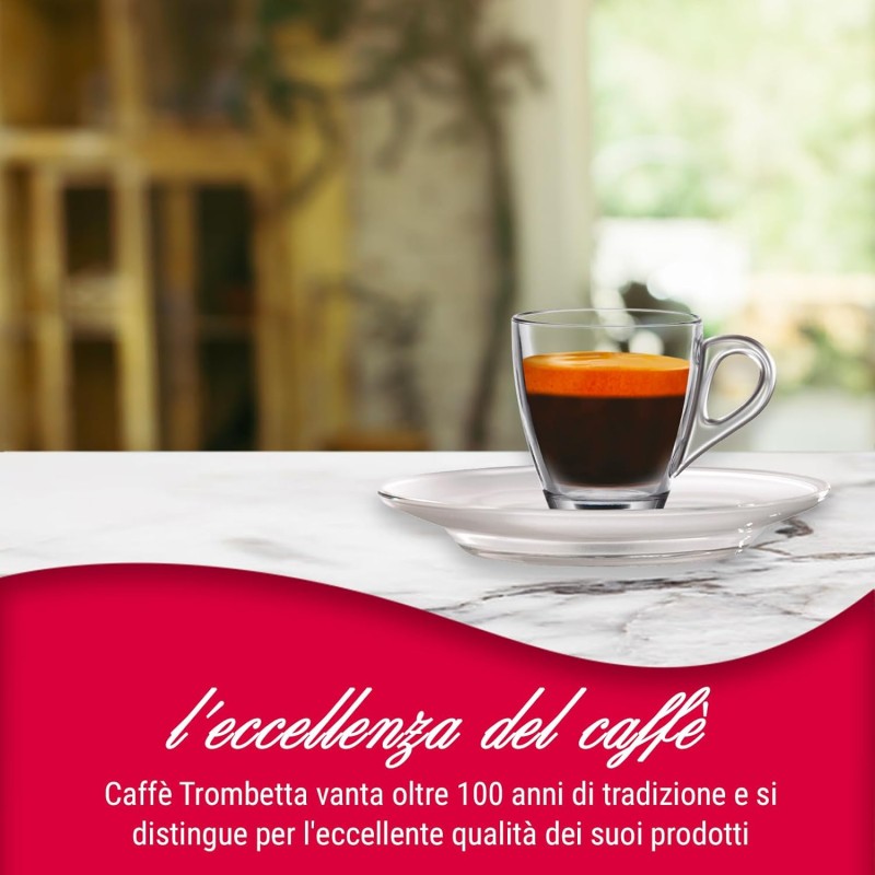 Caffè Trombetta In Cialda Ese, Più Intenso - una confezione da 50 Cialde - 50 unità (Confezione da 1)