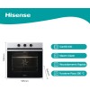 Hisense BI61111AX Forno Multifunzione Termoventilato, Cavità XXL 77L, 12 Funzioni, Pulizia Acqua Clean, Classe A, Timer di Fine Cottura, Preriscaldamento Rapido, Funzione Pizza 300 °C, Cottura AirFry