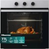 Hisense BI61111AX Forno Multifunzione Termoventilato, Cavità XXL 77L, 12 Funzioni, Pulizia Acqua Clean, Classe A, Timer di Fine Cottura, Preriscaldamento Rapido, Funzione Pizza 300 °C, Cottura AirFry