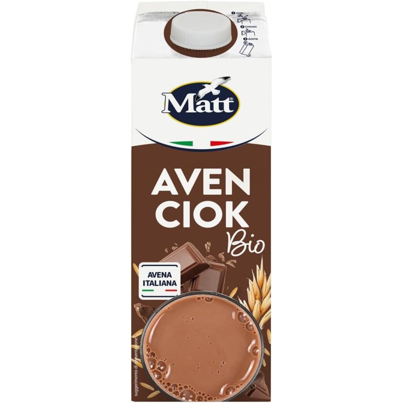 Matt, Avenciok Bio, Bevanda Vegetale Senza Lattosio, Bevanda a Base di Avena e Cioccolato, Ideale per Colazione o Merenda, Confezione da 1L Matt, Avenciok Bio, Bevanda Vegetale Senza Lattosio, Bevanda a Base di Avena e Cioccolato, Ideale per Colazione o Merenda, Confezione da 1L