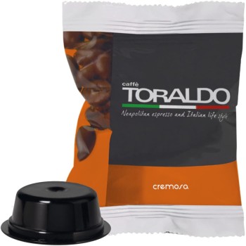 CAFFÈ TORALDO | Compatibile A Modo Mio* | CAPSULE | Caffè Selezionato, Tostato e Torrefatto in Italia | Eccellenza del Caffè Napoletano (Miscela Cremosa, 100 Unità)