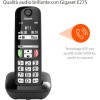 Gigaset E275 Il nuovo telefono cordless dai tasti grandi, numeri grandi e suonerie forti. Nero, Italia Gigaset E275 Il nuovo telefono cordless dai tasti grandi, numeri grandi e suonerie forti. Nero, Italia