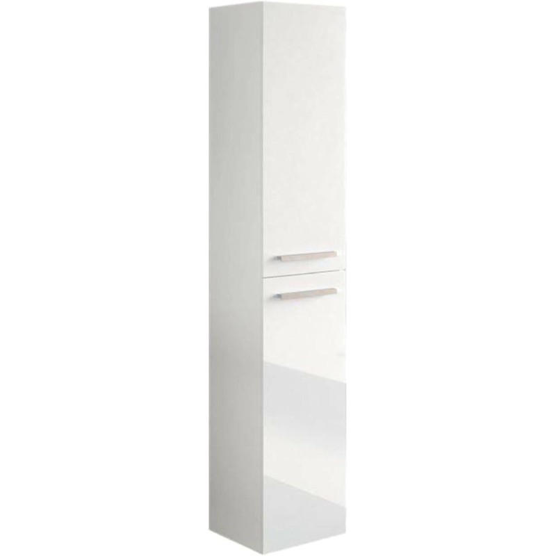 Dmora - Mobile Colonna Alexandria, Mobile per Bagno a 2 Ante, Armadio pensile sospeso con 2 Ripiani, 30x25h150 cm, Bianco Lucido - Bianco Dmora - Mobile Colonna Alexandria, Mobile per Bagno a 2 Ante, Armadio pensile sospeso con 2 Ripiani, 30x25h150 cm, Bianco Lucido - Bianco