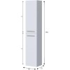 Dmora - Mobile Colonna Alexandria, Mobile per Bagno a 2 Ante, Armadio pensile sospeso con 2 Ripiani, 30x25h150 cm, Bianco Lucido - Bianco Dmora - Mobile Colonna Alexandria, Mobile per Bagno a 2 Ante, Armadio pensile sospeso con 2 Ripiani, 30x25h150 cm, Bianco Lucido - Bianco