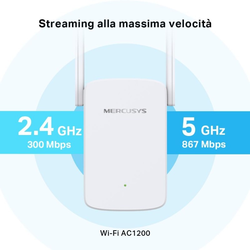 TP-Link Mercusys ME30 Mesh WiFi Ripetitore Wifi Dual-Band 1200 Mbps, Ripetitore WiFi Potente per Casa, WiFi Extender e Access Point, Amplificatore WiFi, Compatibile con Tutti i Modem Router WiFi TP-Link Mercusys ME30 Mesh WiFi Ripetitore Wifi Dual-Band 1200 Mbps, Ripetitore WiFi Potente per Casa, WiFi Extender e Access Point, Amplificatore WiFi, Compatibile con Tutti i Modem Router WiFi