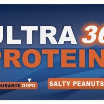 Matt Sport - Ultra Protein Salty Peanuts - Barretta Proteica al 36% Croccante con Cioccolato al Latte e Arachidi , a Basso Contenuto di Zuccheri e con Proteine del Latte e della Soia - 50 g
