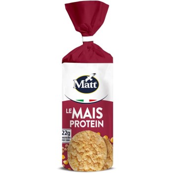 Matt, Le Mais Protein Bio, Gallette di Mais con Farina di Lenticchie, Alto Contenuto di Proteine, Senza Glutine e Senza Lievito, Fonte di Fibre, Snack Croccante e Gustoso, Confezione 100 gr Matt, Le Mais Protein Bio, Gallette di Mais con Farina di Lenticchie, Alto Contenuto di Proteine, Senza Glutine e Senza Lievito, Fonte di Fibre, Snack Croccante e Gustoso, Confezione 100 gr