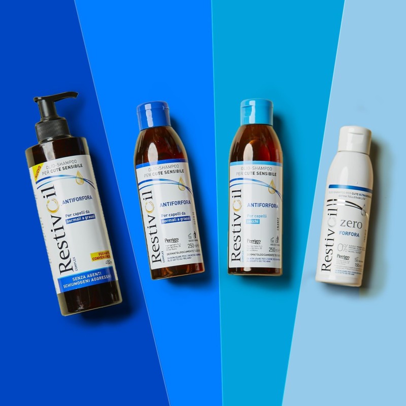 RestivOil Complex Shampoo Olio Antiforfora per Capelli da Normali a Grassi con Azione Antiseborroica e Anti Prurito, 400ml