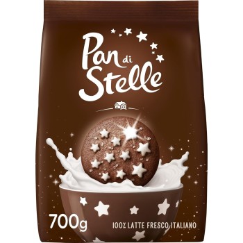 Pan di Stelle Biscotti Frollini con Cacao, Cioccolato e Latte Fresco Italiano, Colazione Ricca di Gusto, 700 g - 700 g