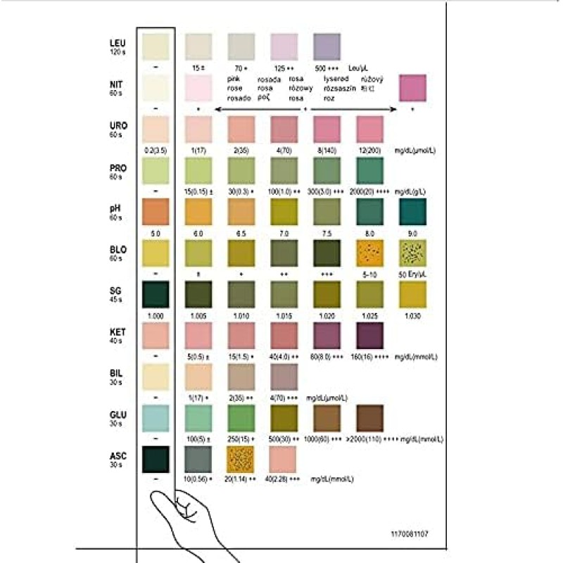 App Life Test Urine 14 Parametri - Confezione da 100 pz di Strisce Reattive per Analisi Urinalisi - Bastoncini di alta qualità