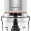 Kenwood Chopper CHP61.100WH, Potenza 500W, Ciotola da 0.5L, 2 velocità, Sistema a quattro lame, Anello antiscivolo per la stabilità del tritatutto, Lavabile in Lavastoviglie, Bianco/SIlver