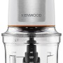 Kenwood Chopper CHP61.100WH, Potenza 500W, Ciotola da 0.5L, 2 velocità, Sistema a quattro lame, Anello antiscivolo per la stabilità del tritatutto, Lavabile in Lavastoviglie, Bianco/SIlver
