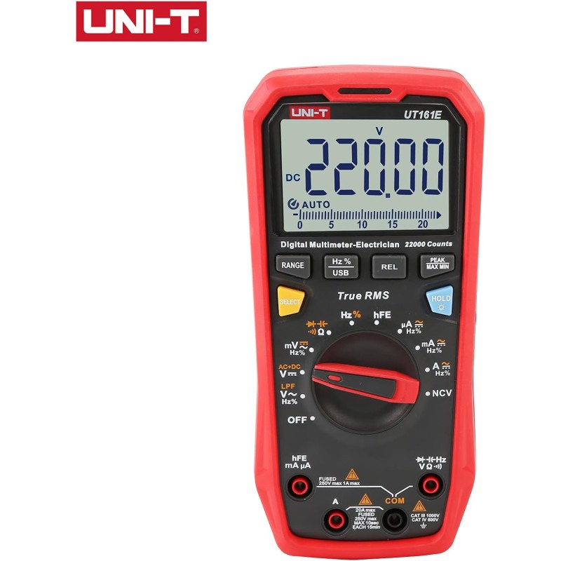 UNI-T UT161E Digital Multimeter True RMS AC/DC Voltage Current Resistance Capacitance Tester