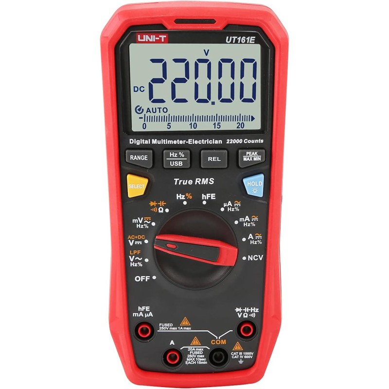 UNI-T UT161E Digital Multimeter True RMS AC/DC Voltage Current Resistance Capacitance Tester