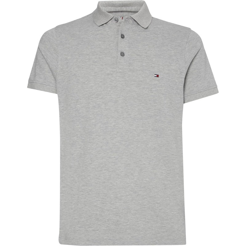 Tommy Hilfiger Uomo Maglietta Polo Maniche Corte 1985 Slim Fit - L Grigio (Light Grey Heather) Tommy Hilfiger Uomo Maglietta Polo Maniche Corte 1985 Slim Fit - L Grigio (Light Grey Heather)