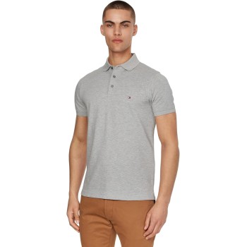 Tommy Hilfiger Uomo Maglietta Polo Maniche Corte 1985 Slim Fit - 3XL Grigio (Light Grey Heather)