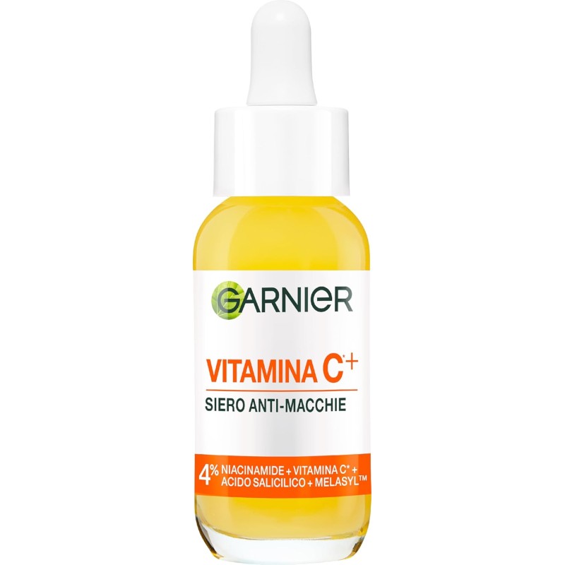 Garnier Siero Viso Anti-Macchie, Per Tutti i Tipi di Pelle, Pelle Luminosa e Macchie Scure Ridotte, Formula con Niacinamide Uniformante, Melasyl e Vitamina C, Vitamin C, 30 ml Garnier Siero Viso Anti-Macchie, Per Tutti i Tipi di Pelle, Pelle Luminosa e Macchie Scure Ridotte, Formula con Niacinamide Uniformante, Melasyl e Vitamina C, Vitamin C, 30 ml