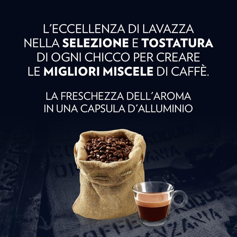 Lavazza, Qualità Rossa, 100 Capsule di Caffè in Alluminio Compatibili con Macchine Nespresso Original, con Note di Cioccolato e Frutta Secca, Arabica e Robusta, Intensità 10/13, Tostatura Media - 100 capsule Lavazza, Qualità Rossa, 100 Capsule di Caffè in Alluminio Compatibili con Macchine Nespresso Original, con Note di Cioccolato e Frutta Secca, Arabica e Robusta, Intensità 10/13, Tostatura Media - 100 capsule