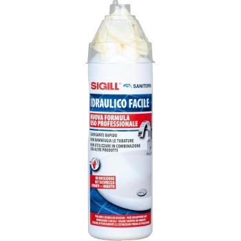 Sigill - Idraulico Facile Nuova Formula, Flacone da 1 Litro con Imbuto e Guanti, Sgorgante Professionale a Base di Idrossido di Sodio, Disotturante per Scarichi Domestici e Industriali - 1 Litro