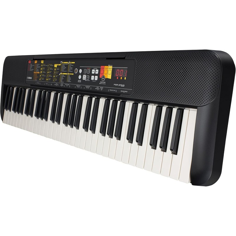 Yamaha Digital Keyboard PSR-F52, Tastiera Digitale Compatta per Principianti con 61 Tasti, 144 Voci Strumentali e 158 Stili di Accompagnamento Yamaha Digital Keyboard PSR-F52, Tastiera Digitale Compatta per Principianti con 61 Tasti, 144 Voci Strumentali e 158 Stili di Accompagnamento