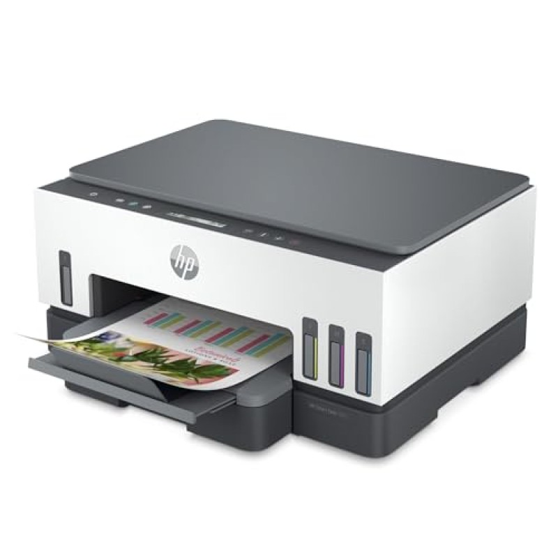 HP Smart Tank Plus 7005 AiO 28B54A, Stampante Multifunzione a Colori, Serbatoio d'Inchiostro ad Alto Volume di Stampa, Fino a 12000 Pagine (Nero) e 8000 Pagine (Colore), F/R Automatica, Wi-Fi, Bianca