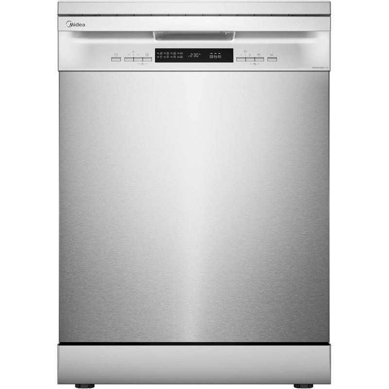 Midea MFD60S200X.1-IT Lavastoviglie Libera Installazione con 14 coperti, 8 Programmi, Display a LED, Partenza Ritardata, Funzione di Mezzo Carico, Asciugatura Extra - Inox - Inox Midea MFD60S200X.1-IT Lavastoviglie Libera Installazione con 14 coperti, 8 Programmi, Display a LED, Partenza Ritardata, Funzione di Mezzo Carico, Asciugatura Extra - Inox - Inox