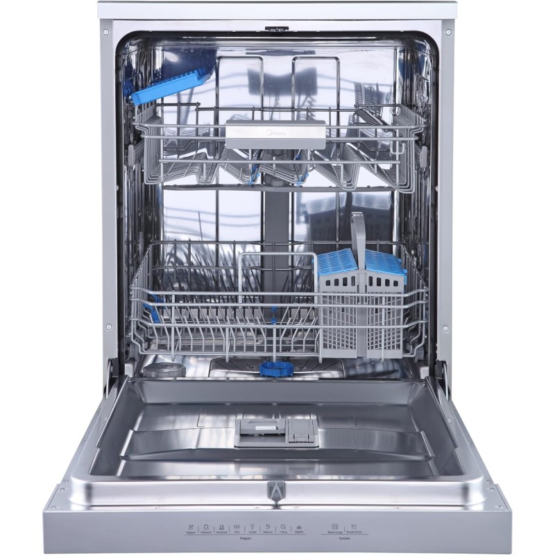 Midea MFD60S200X.1-IT Lavastoviglie Libera Installazione con 14 coperti, 8 Programmi, Display a LED, Partenza Ritardata, Funzione di Mezzo Carico, Asciugatura Extra - Inox - Inox Midea MFD60S200X.1-IT Lavastoviglie Libera Installazione con 14 coperti, 8 Programmi, Display a LED, Partenza Ritardata, Funzione di Mezzo Carico, Asciugatura Extra - Inox - Inox