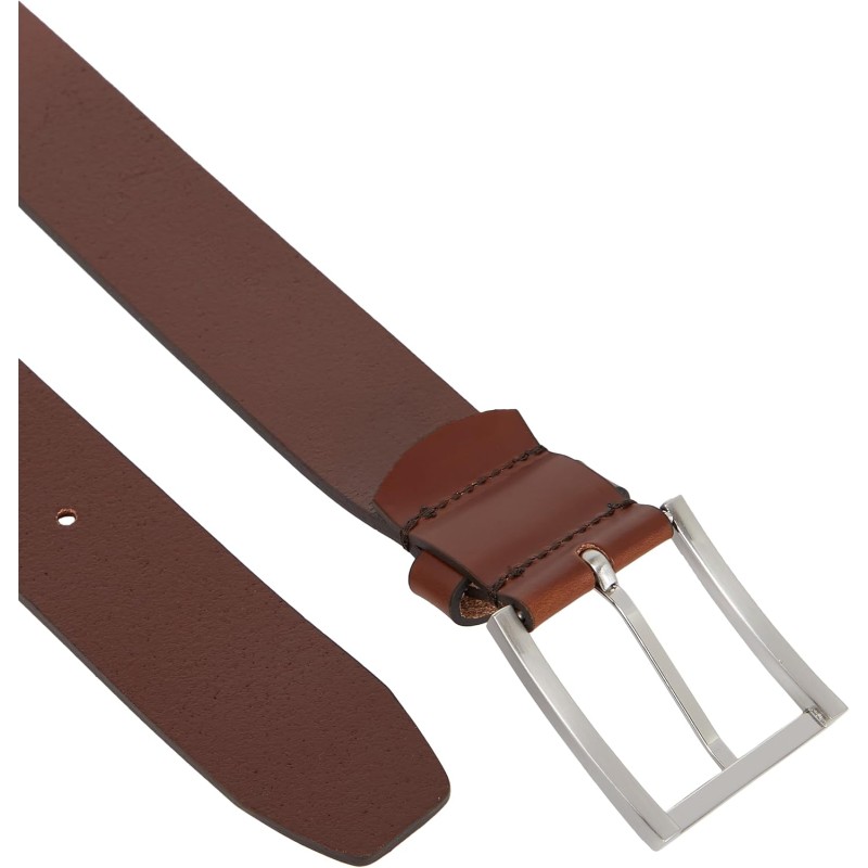 Tommy Hilfiger Uomo Cintura Hampton 4.0 Cintura in Pelle - W80 Marrone (Dark Tan)