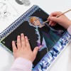 Frozen II Libro dei graffi libro di graffi e album da colorare, con stencil e adesivi glitterati con Anna & ELSA, Activity Book per casa e in viaggio