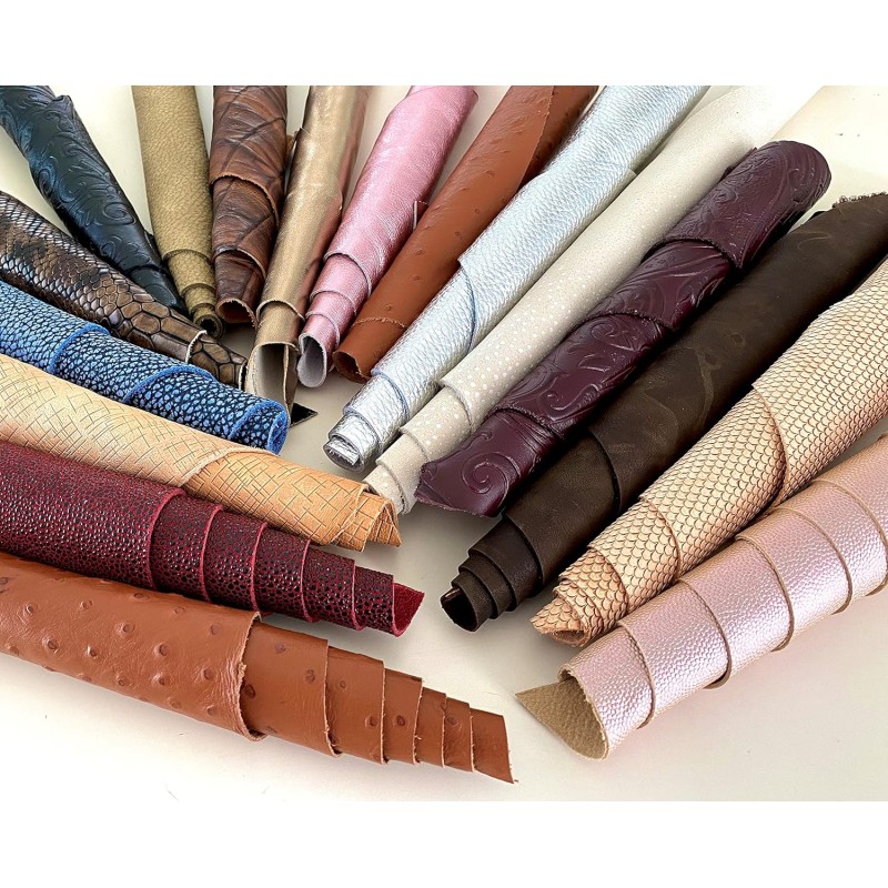 IPEA 1 Kg di Ritagli di Vera Pelle Stampata con Fantasie Miste Particolari in Dimensioni Casuali – Made in Italy – Scampoli dalle Forme Varie con Stampe Decorative, Animalier, Lucide, Struzzo, Vintage IPEA 1 Kg di Ritagli di Vera Pelle Stampata con Fantasie Miste Particolari in Dimensioni Casuali – Made in Italy – Scampoli dalle Forme Varie con Stampe Decorative, Animalier, Lucide, Struzzo, Vintage