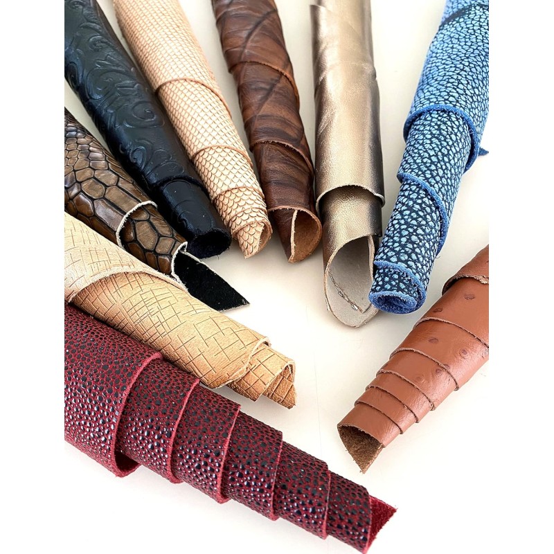 IPEA 1 Kg di Ritagli di Vera Pelle Stampata con Fantasie Miste Particolari in Dimensioni Casuali – Made in Italy – Scampoli dalle Forme Varie con Stampe Decorative, Animalier, Lucide, Struzzo, Vintage IPEA 1 Kg di Ritagli di Vera Pelle Stampata con Fantasie Miste Particolari in Dimensioni Casuali – Made in Italy – Scampoli dalle Forme Varie con Stampe Decorative, Animalier, Lucide, Struzzo, Vintage