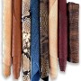 IPEA 1 Kg di Ritagli di Vera Pelle Stampata con Fantasie Miste Particolari in Dimensioni Casuali – Made in Italy – Scampoli dalle Forme Varie con Stampe Decorative, Animalier, Lucide, Struzzo, Vintage