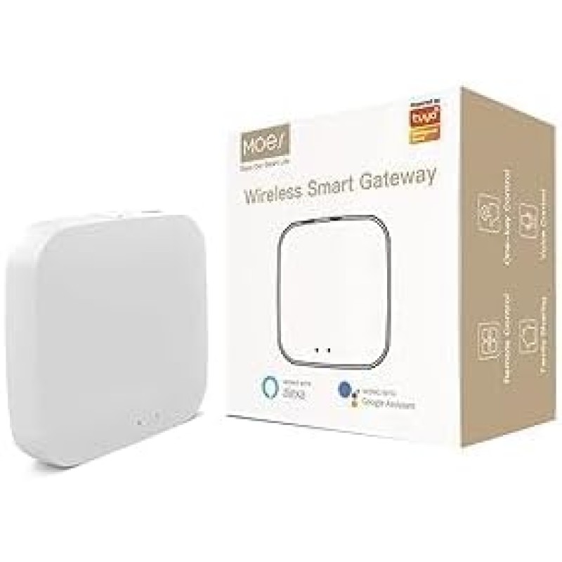 MOES Tuya ZigBee e BLE Multi-mode Smart Home Gateway WiFi Mesh Hub, funziona con Tuya ZigBee o prodotti BLE Smart Home, controllo vocale tramite Alexa Google Home