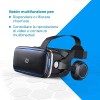 NK Occhiali 3D VR per Smartphone – Visore Intelligenti di Realtà Virtuale con Audio per Smartphone tra 4,7" - 6,53", Angolo Visione 90 - 100º, Rotazione 360°, Obiettivo e Pupilla Regolabile - Nero