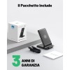Caricatore Wireless, INIU 15W Certificato Qi Ricarica Rapida Wireless Phone Charger Holder Wireless Luce adattiv Supporto Telefono per iPhone 17 16 15 14 13 12 11 Pro Max Samsung Galaxy Google Pixel - 1 Pezzi Nero