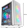 Mars Gaming MC300W, Case PC Micro ATX, Vetro Temperato, MESH Frontale, 3x Ventole FRGB, Bianco Mars Gaming MC300W, Case PC Micro ATX, Vetro Temperato, MESH Frontale, 3x Ventole FRGB, Bianco