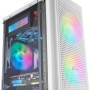 Mars Gaming MC300W, Case PC Micro ATX, Vetro Temperato, MESH Frontale, 3x Ventole FRGB, Bianco
