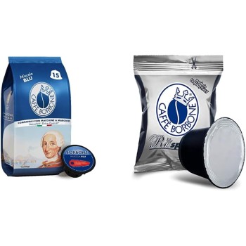 CAFFÈ BORBONE Miscela Blu - 90 Capsule - Compatibili Con Le Macchine Nescafè* Dolce Gusto* & Respresso, Miscela Nera - 100 Capsule - Compatibili Con Le Macchine Ad Uso Domestico Nespresso*