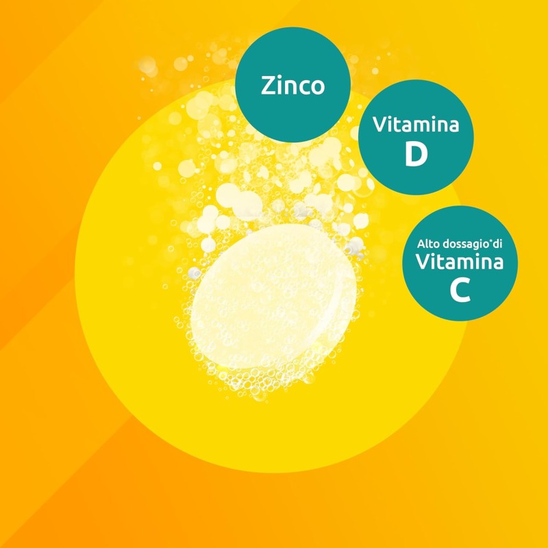 Supradyn Difese Integratore Multivitaminico con Vitamina D3, C, Zinco, Integratore Difese Immunitarie Adulti, Multivitamine per Sistema Immunitario - 30 Compresse Effervescenti Gusto Arancia - 30 unità (Confezione da 1)