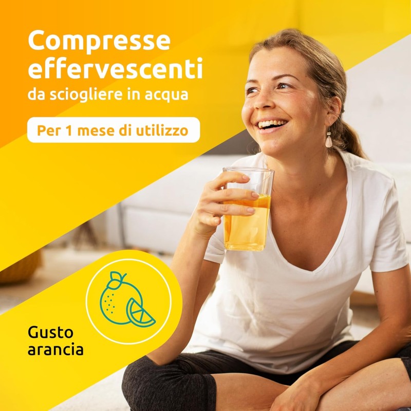 Supradyn Difese Integratore Multivitaminico con Vitamina D3, C, Zinco, Integratore Difese Immunitarie Adulti, Multivitamine per Sistema Immunitario - 30 Compresse Effervescenti Gusto Arancia - 30 unità (Confezione da 1)