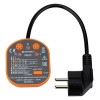 Zenitech - Tester Di Prese e Differenziali CATIII - Verifica Del Cablaggio 250V - Indicatore Di Assenza P/N/T - Rilevazione Investimenti P/T e P/N - Arancione